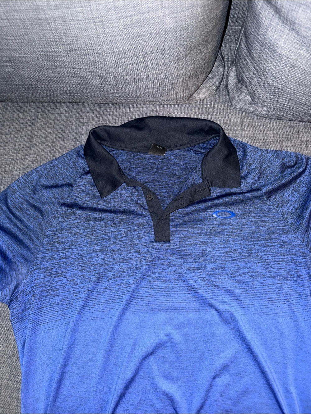 Oakley Gradient Blue Polo with Black Collar